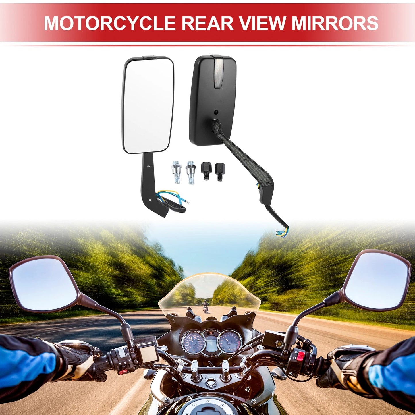 M8/M10 Motorcycle Rear View Mirrors 1 set for Motorcycle