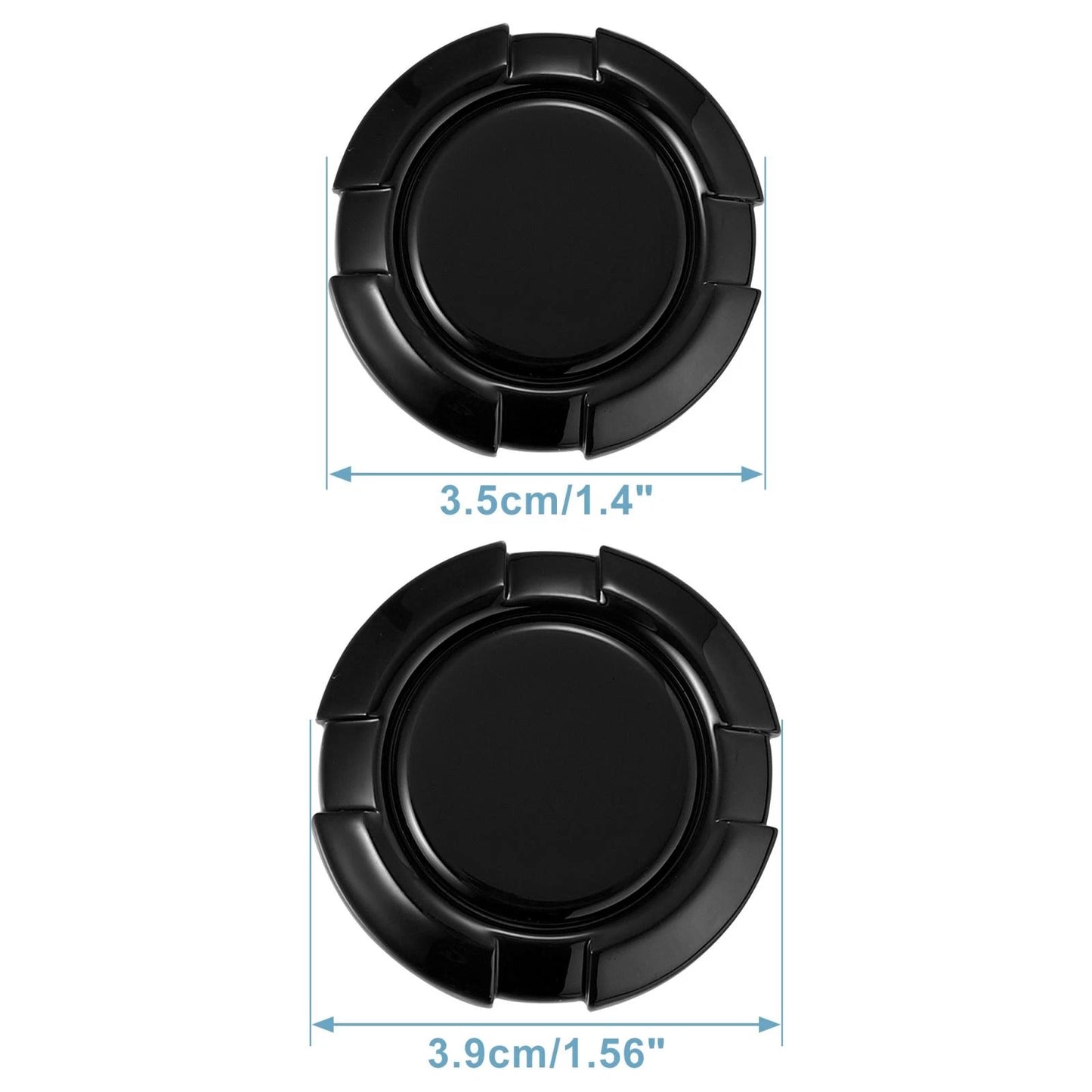 3 x Car Door Key Jack Covers for Jeep Wrangler JL JLU (2018-2022) Glossy Black