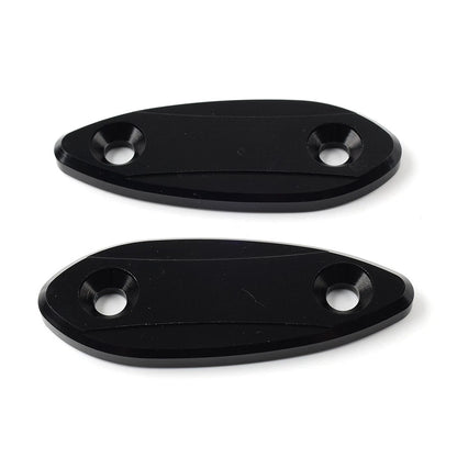 Black Motorcycle Mirror Block Off Base Plates for Kawasaki ZX6R (2009-2012)