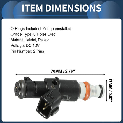 Fuel Injector  for Honda Accord (2003-2007) 2.4L 3.0L Black