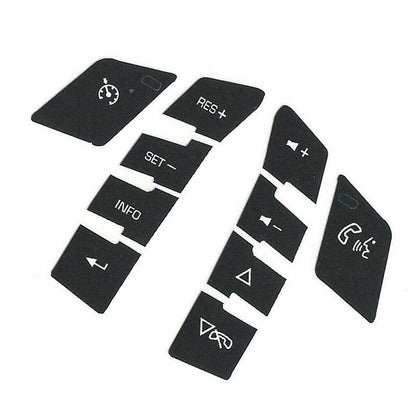 Button Repair Decals Car Sticker 1 Set ABS Black