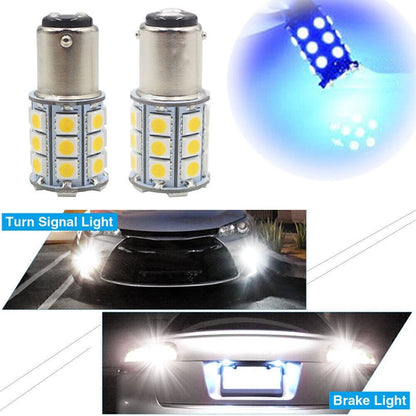 2 x 27SMD BA15D LED Light Bulbs for Marine Boat - Blue (1004, 1076, 1142)