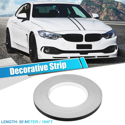 0.3" Width 164ft Length Decorative Strips Waterproof Black for Car Motorcycle