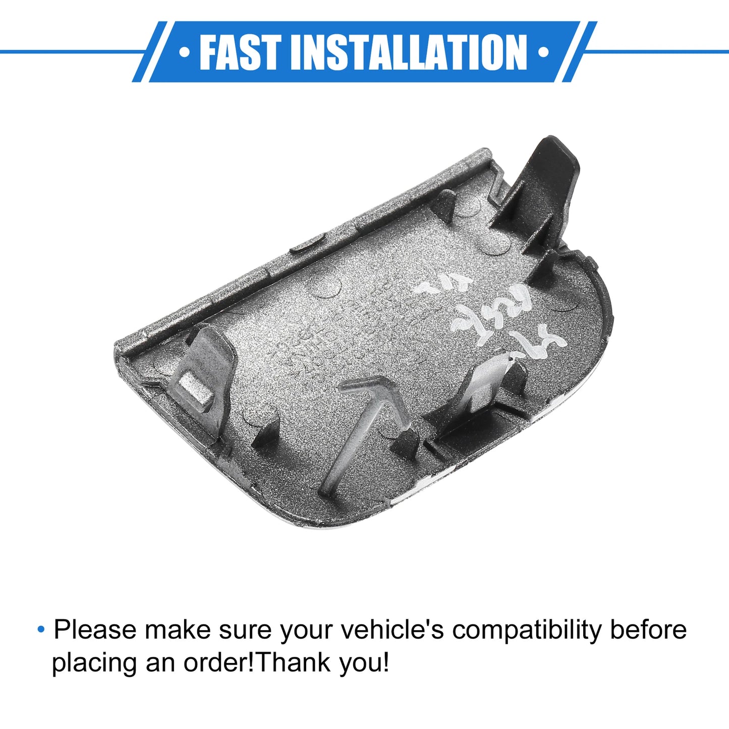 Front Left Bumper Tow Hook Cover for Toyota Prius XW30 (2012-2015) Silver