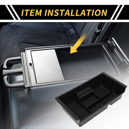 Full Center Console Tray for Chevy Silverado 1500 & GMC Sierra - Black