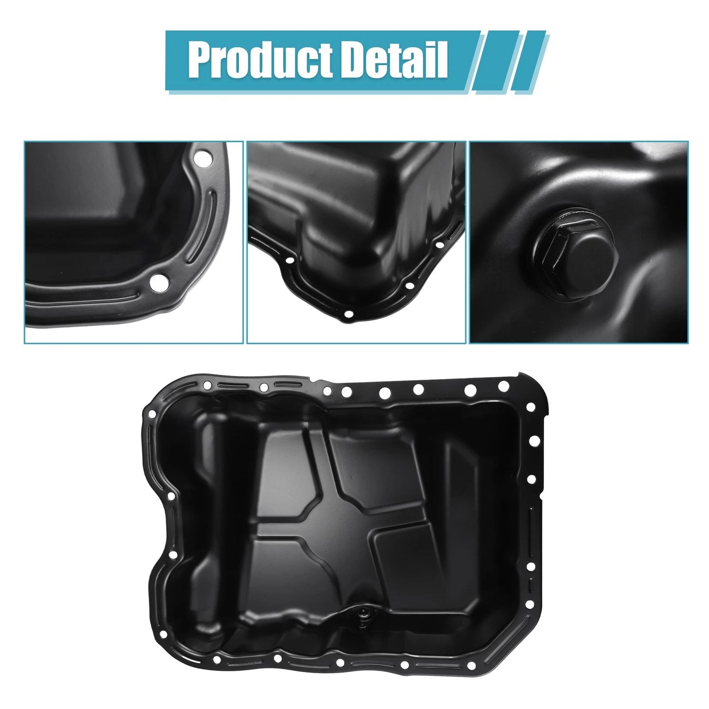 Oil Pan for Jeep Compass 2007-2017 - 1 x Replacement No.4884665AF Black