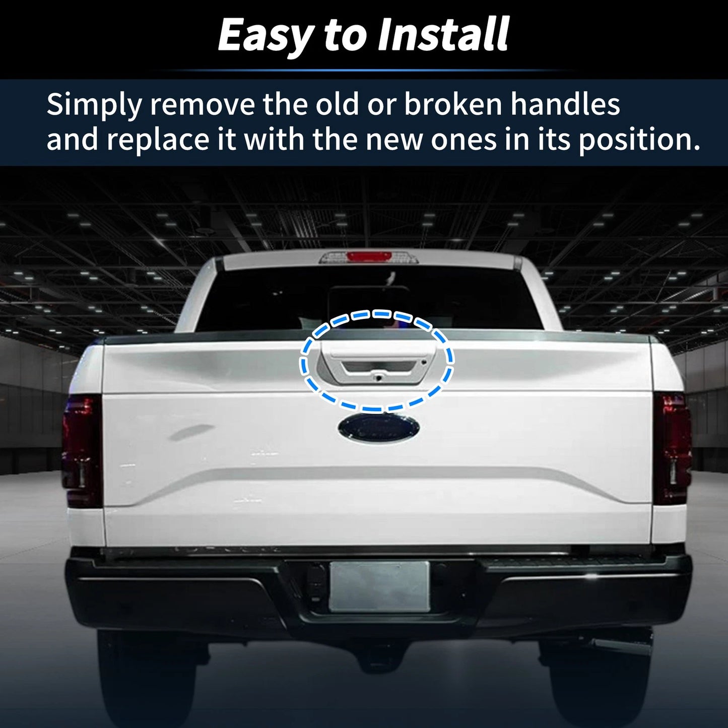 Tailgate Handle w/Backup Camera Hole for Ford F-150 (2015-2017)