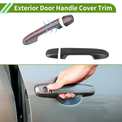 Carbon Fiber Black Exterior Door Handle Cover Trim for Toyota Alphard (2015-2021)