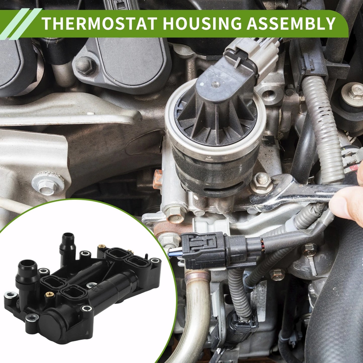 Engine Coolant Thermostat Housing for BMW 328d xDrive (2014-2018)