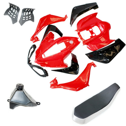 RED Plastics Fairing Fenders Seat Fuel Tank for 125cc Sport Quad ATV