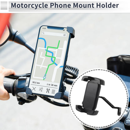 Motorcycle Phone Mount Holder for Rearview Mirror Mount 4.7-7.2in ABS