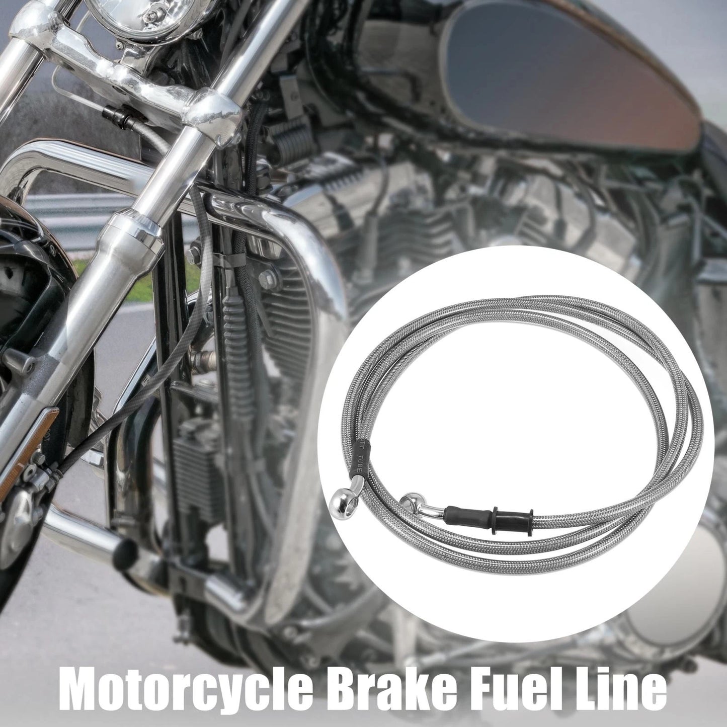 Braided 180cm 10mm Brake Clutch Oil Hoses Pipe for Motorcycle
