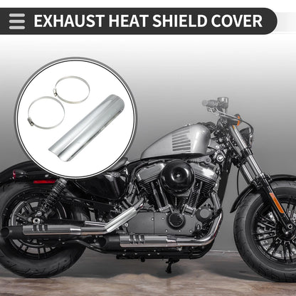 Exhaust Muffler Pipe / 225x60mm / Heat Shield for Universal Motorcycle