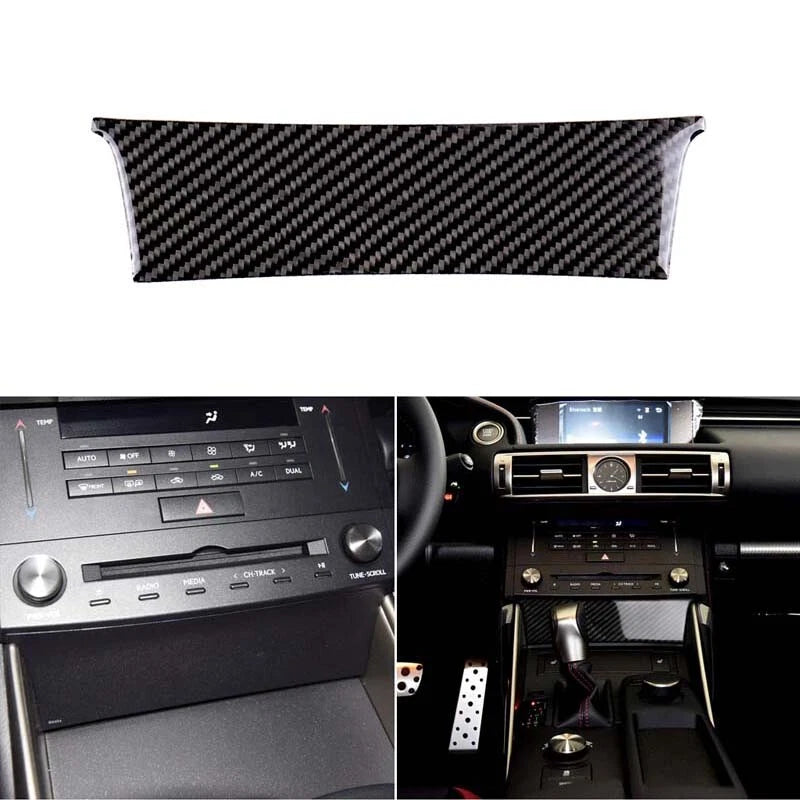 Real Carbon Fiber Center Control Below Cover Trim Fit For Lexus IS250 IS300