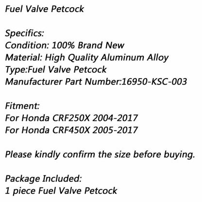 Fuel Petcock Valve for Honda CRF250X CRF450X (2004-2017)