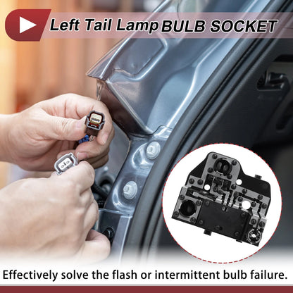 Left Tail Light Socket for Peugeot 408 (2010-2012) Lamp Bulb Connector