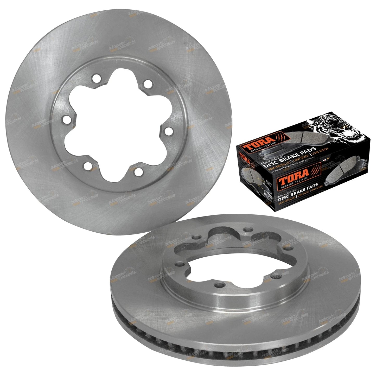 2 x Front Disc Rotors + Brake Pads for Toyota Hiace KDH/TRH 200 (2005–2012)