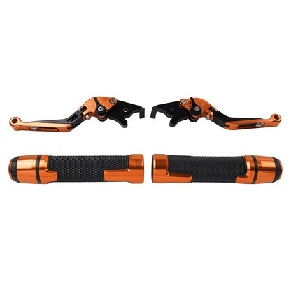 Orange Extendable Brake Clutch Lever Grip Set for Honda CB1100 CB1300 (2013-2023)