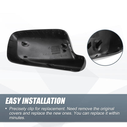 Left Side Mirror Cover Cap Gloss Black for BMW 3 Series, 7 Series (2000-2006)