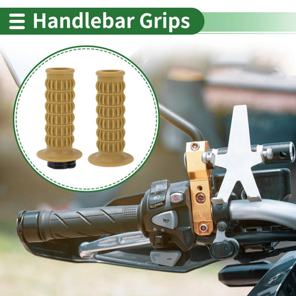 25mm Hand Grips Cover Kit Handlebar TPU Khaki for Motorcycle