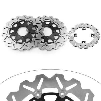 2 x Front Rear Brake Disc Rotors for Kawasaki Ninja ZX10R ZX6R 2004-2011