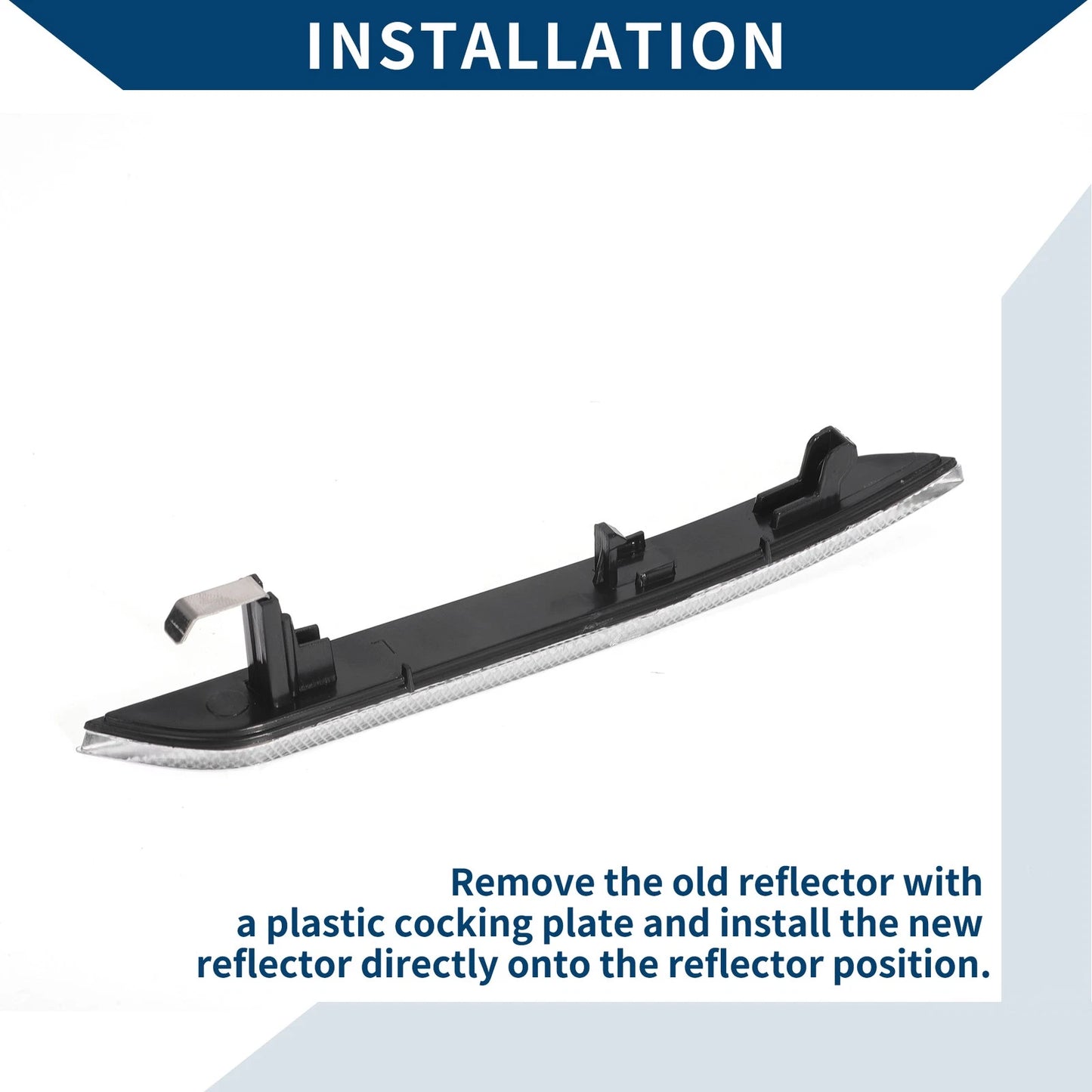 Front Left Bumper Reflector for BMW X6 (2008-2014) - White Lens