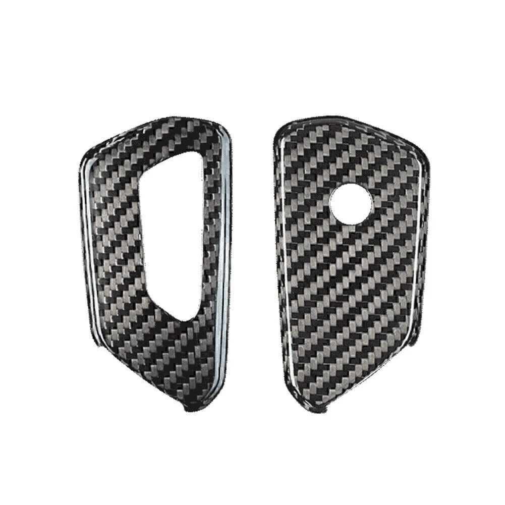 Black Carbon Fiber Remote Key Cover Case for VW Golf MK8 (2020-2021)