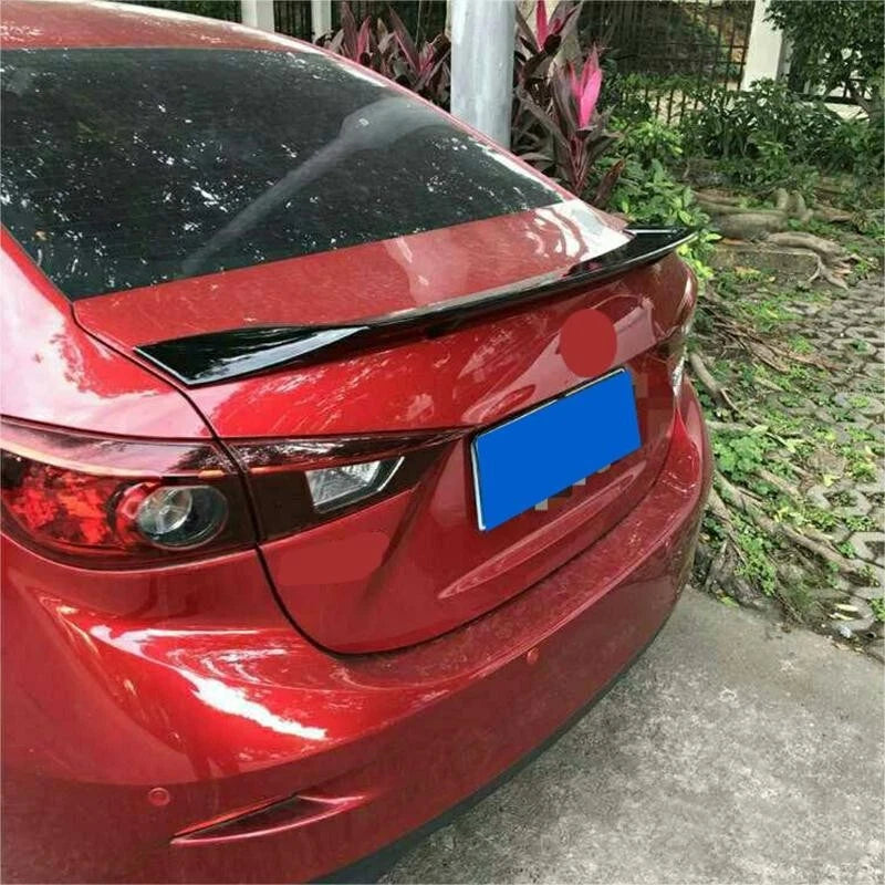 R Style ABS Unpainted Rear Trunk Spoiler for 2014-2018 Mazda 3 M3 Axela