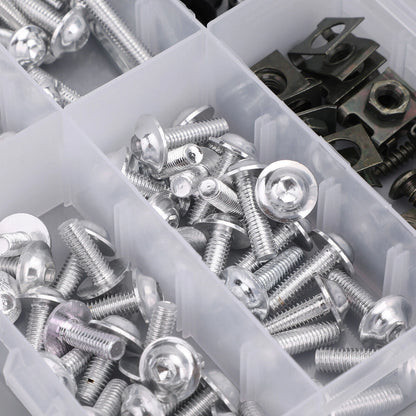 177 x Fairing Screws Silver Bolts Trim M5/M6
