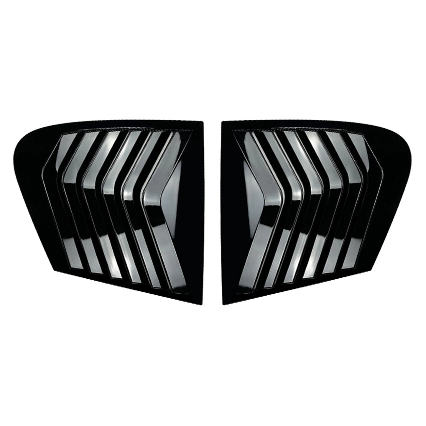 2 x Rear Side Window Louver Trim Covers for BMW F20 F21 (2011-2021) Black