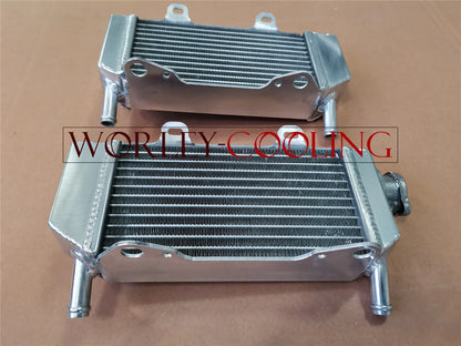Aluminum Radiator & Red Hose for Honda CRF 250 CRF250R CRF250X (2004-2009)