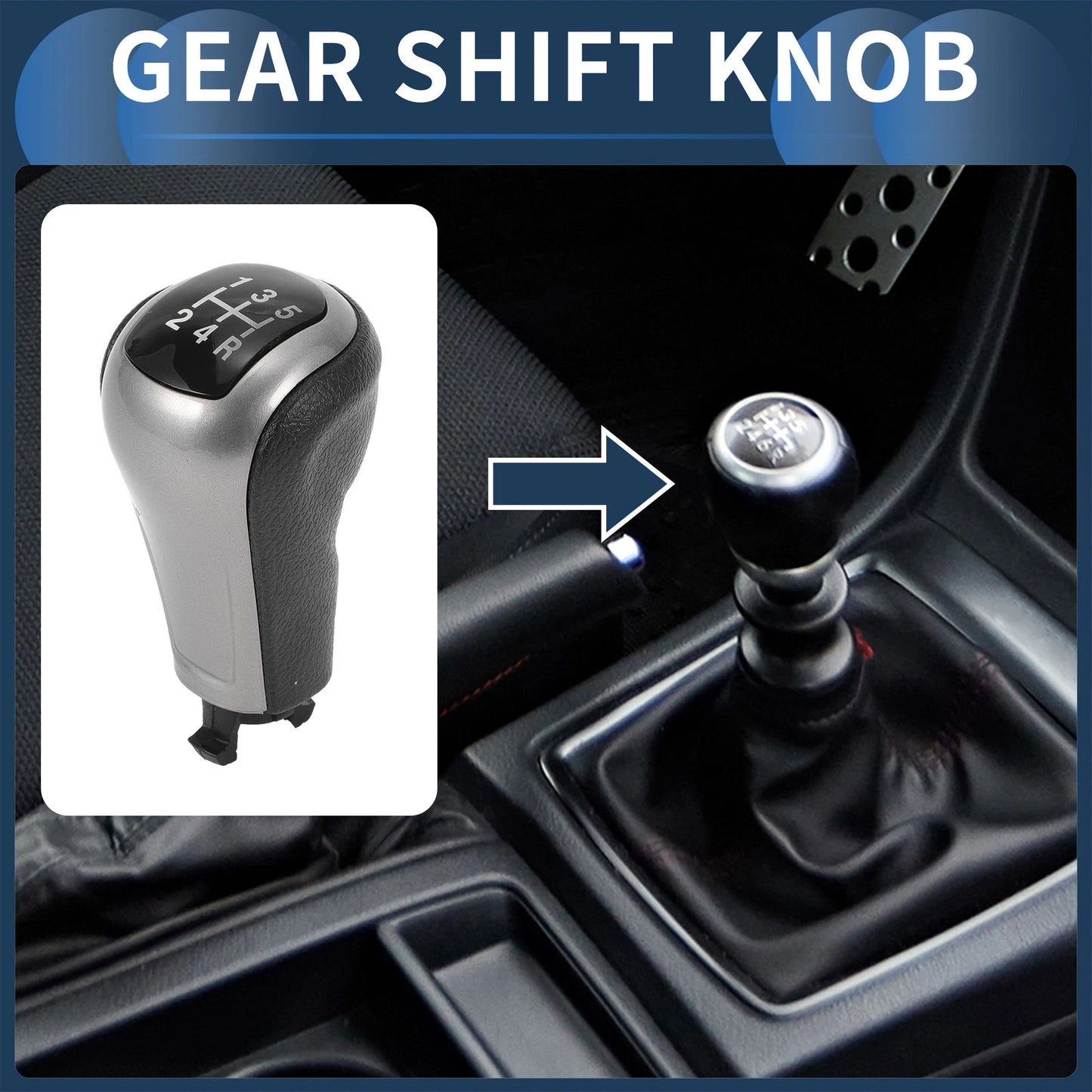 5 Speed Gear Shift Knob for Honda Accord (2008-2012) Plastic