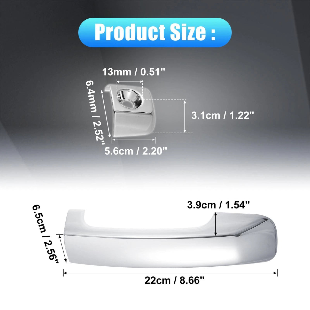 4pcs Side Door Handle Cover Trim for Toyota Tundra (2007–2020)