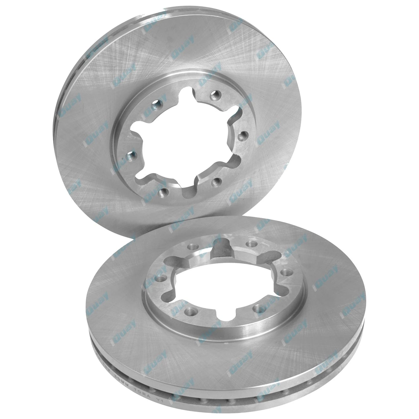 2 Front Disc Brake Rotors for Nissan Patrol GU Y61 4x4 1997 to 2016 incl Safari