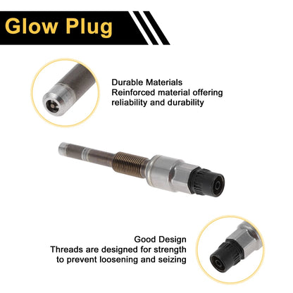 Glow Plug for Diesel Engine - Silver Tone Steel (Compatible with Various Models)