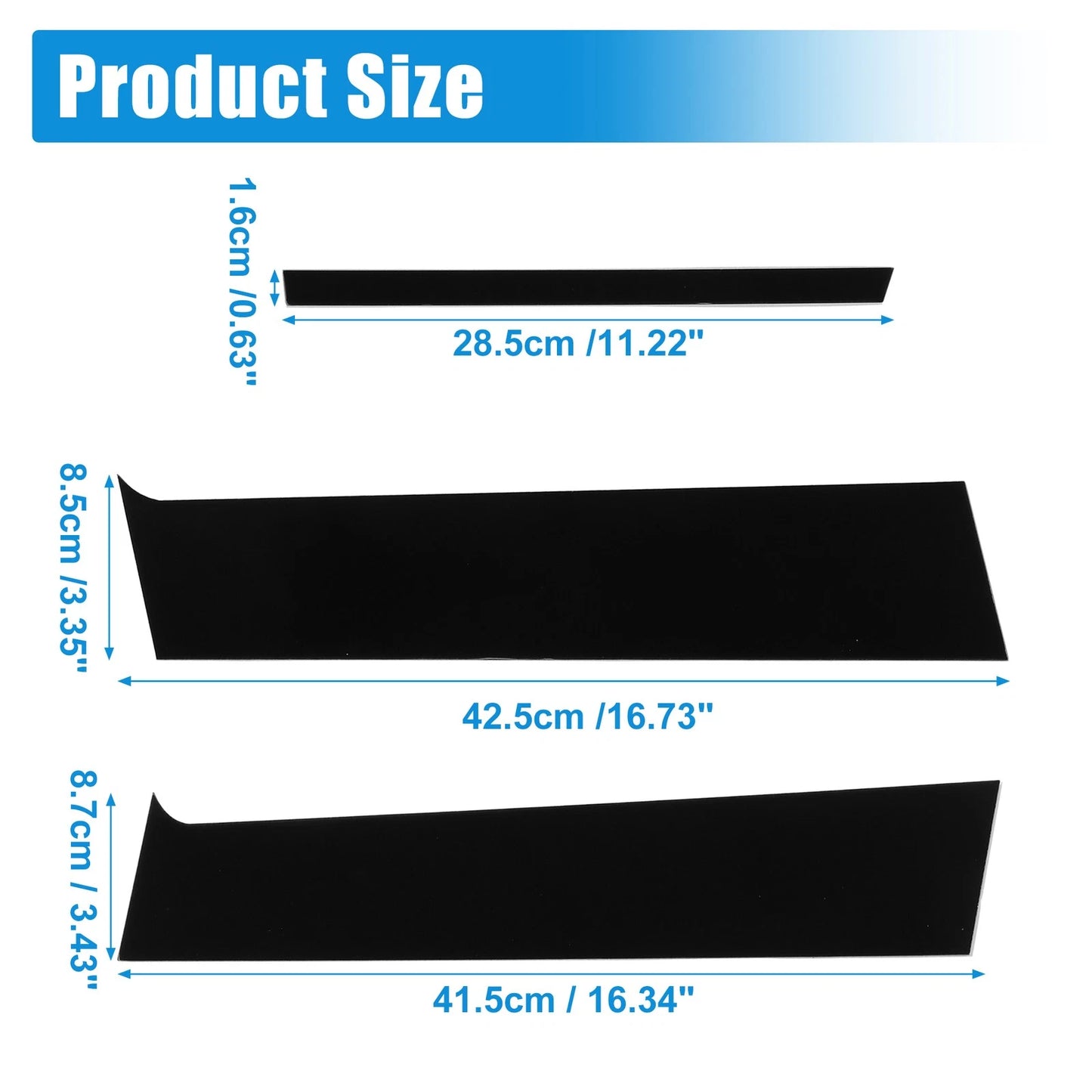 6Pcs Windshield B Pillar Trim Garnish for Mitsubishi Lancer (2008-2017)
