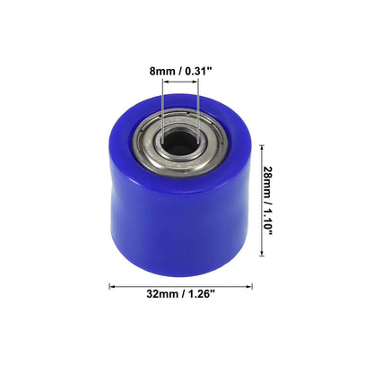 8mm Chain Pulley Roller Slider Guide for Motorcycle Street Bike ATVs Blue