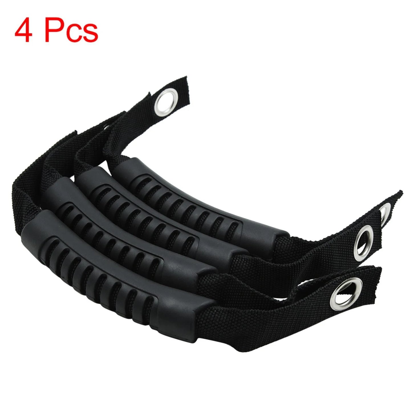 4pcs Black Rear Seat Grab Handle Grip for Jeep Wrangler (2007-2023)