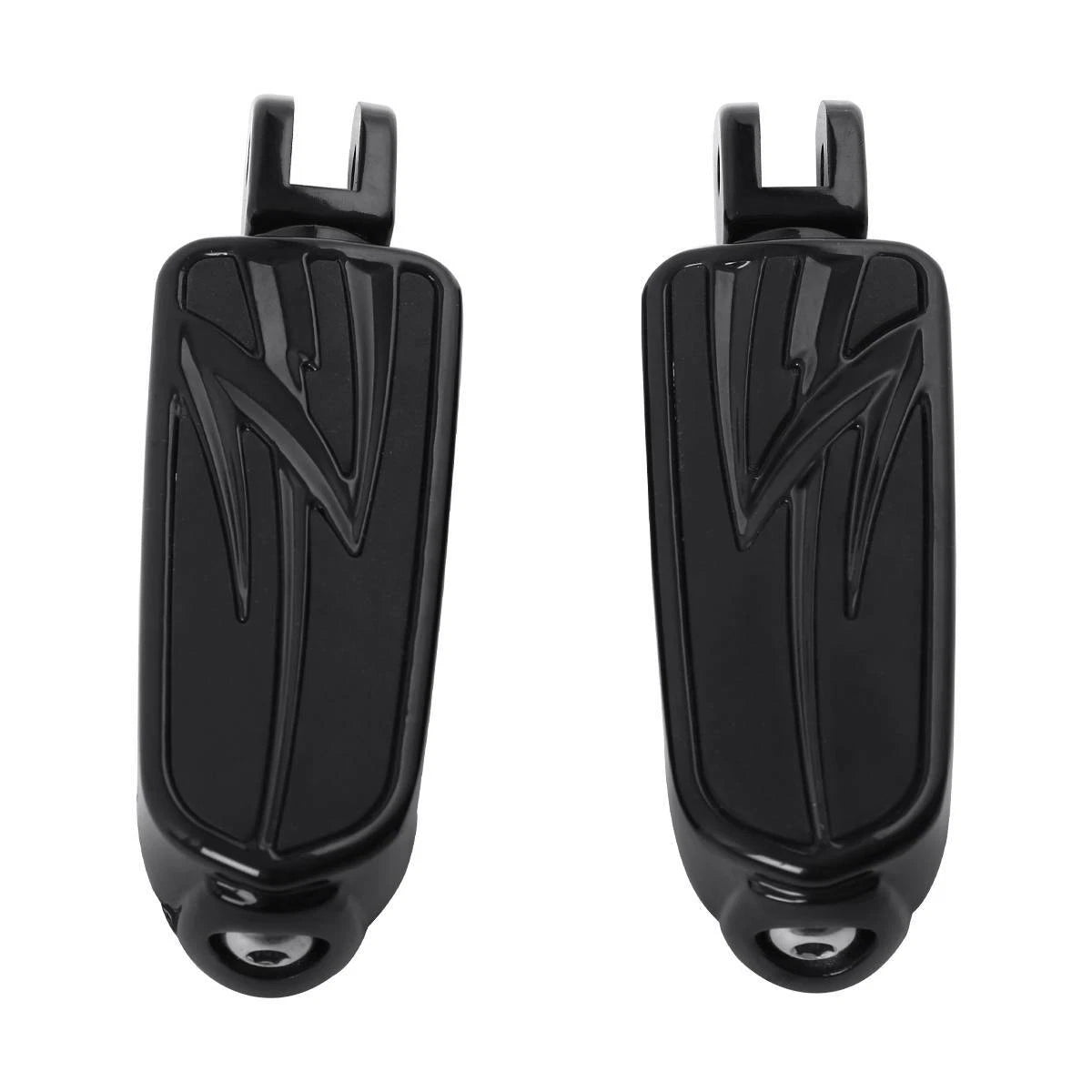 Black Driver Rider Foot Pegs for Harley Fat Bob Softail (2018-2025)