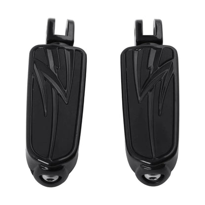 Black Driver Rider Foot Pegs for Harley Fat Bob Softail (2018-2025)
