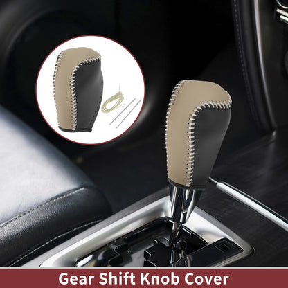 Gear Shift Knob Cover for Toyota Corolla Beige Faux Leather (2014–2018)