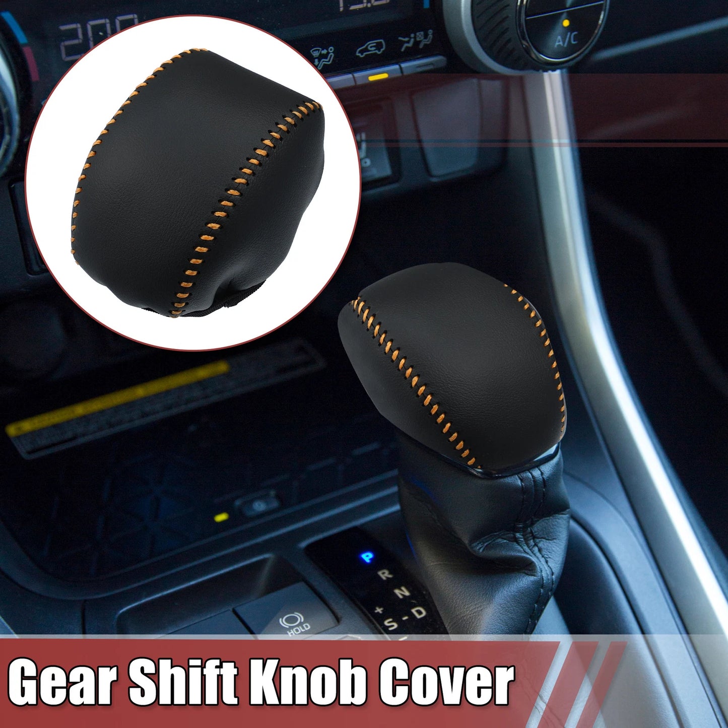 Black Gear Shift Knob Cover Protector for Toyota Rav4 (2019-2023)