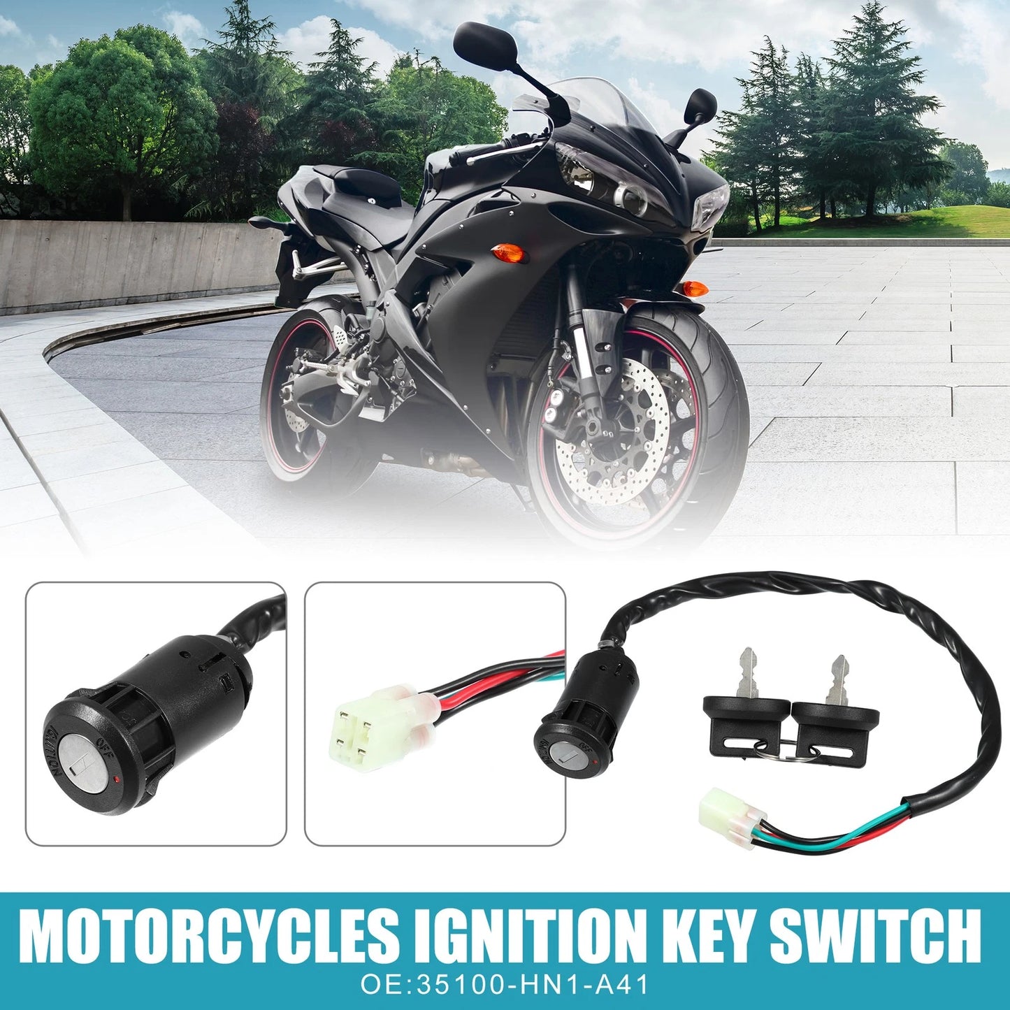 Set Ignition Key Switch for Honda 400EX (2005–2008)
