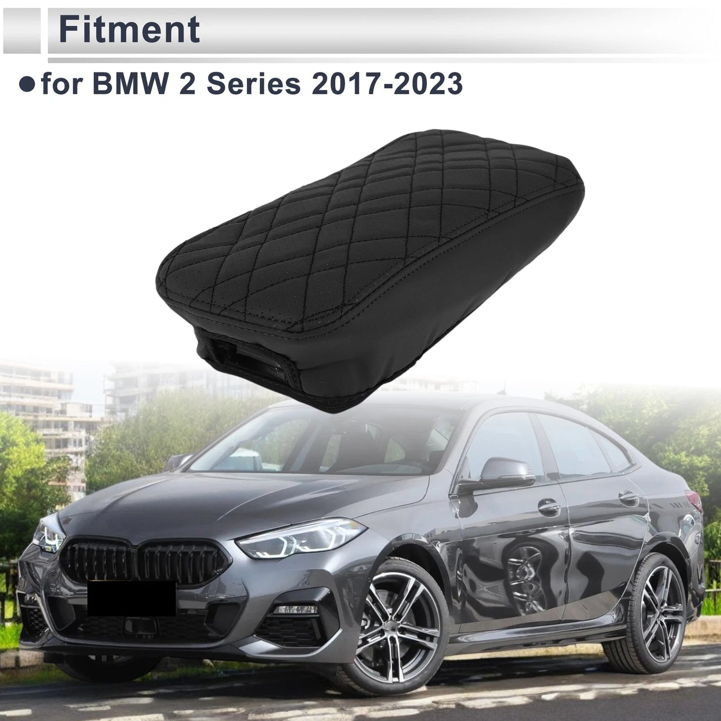 Car Center Console Cover for BMW 2 Series 2014-2019 Black 1 x Pc