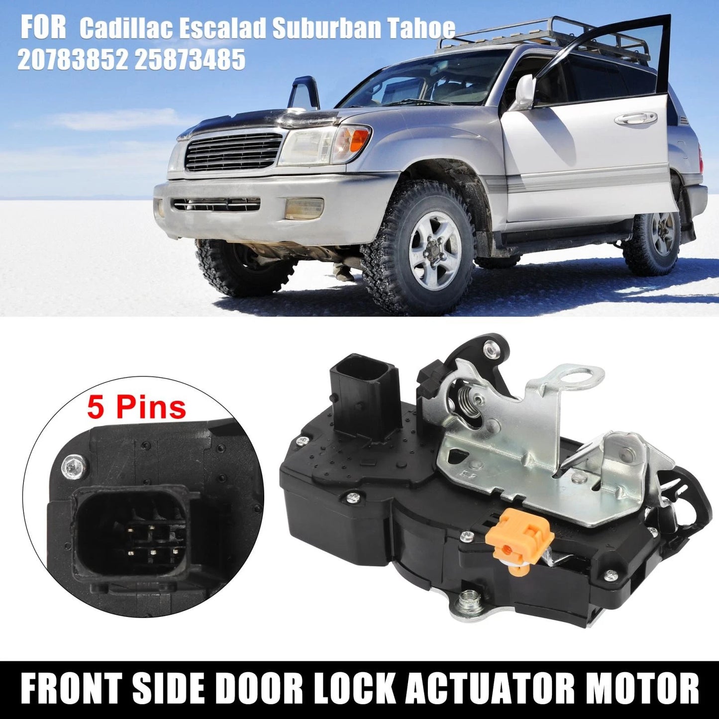 Door Lock Actuator Motor Front Right Passenger Side for Chevy GMC Silverado