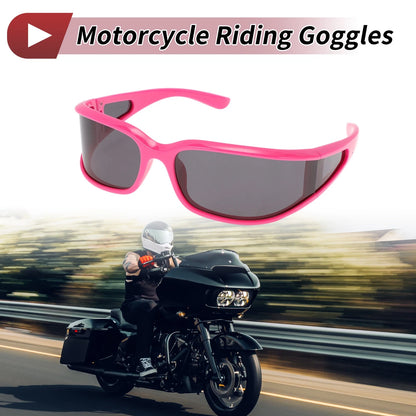 Motorcycle Riding Goggles Gray Lens Pink Frame Tri-acetel Cellulose