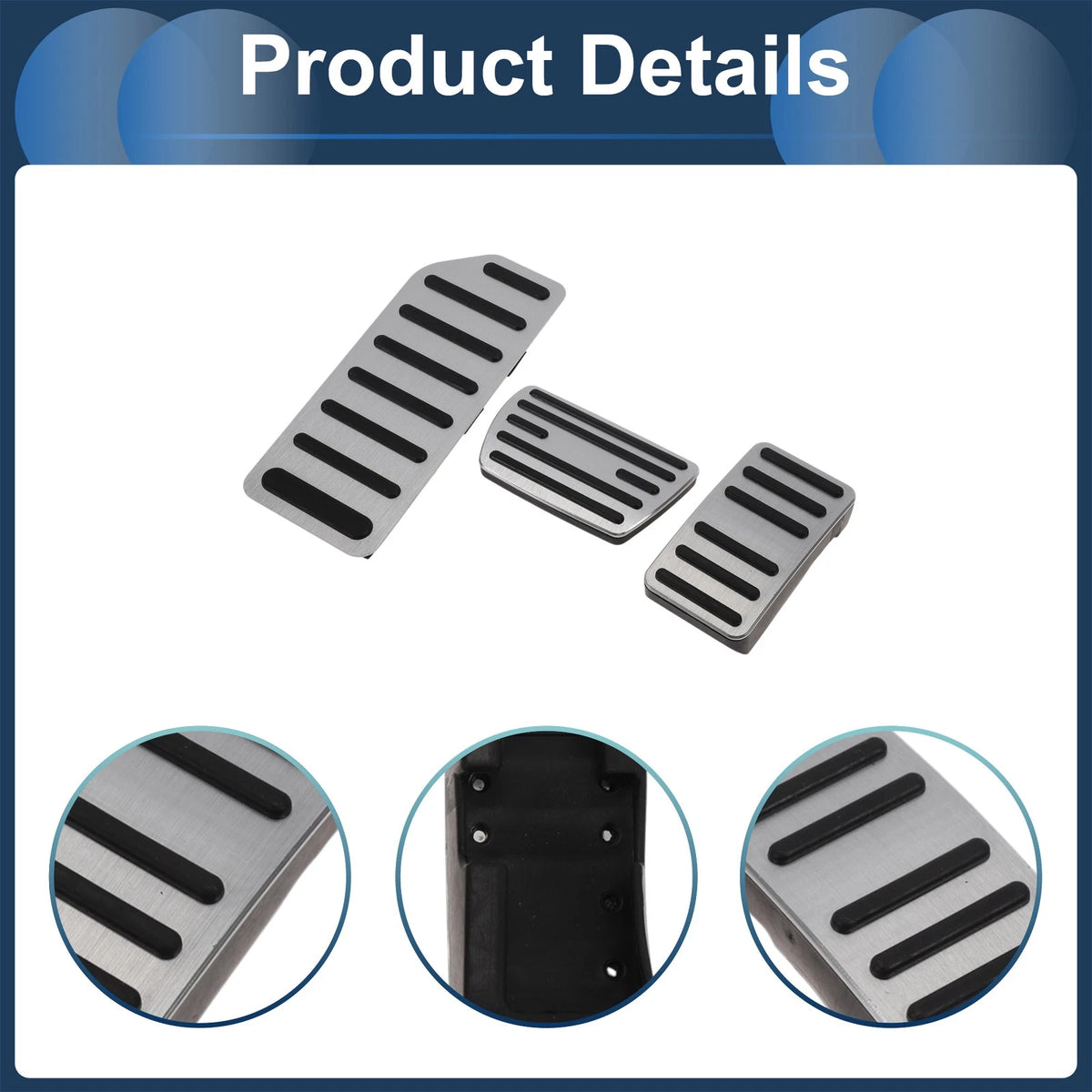 3 x Automatic Foot Accelerator Pedal Covers for Honda Accord (2016-2022)