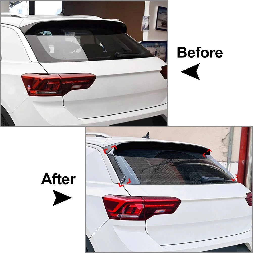 Glossy Black Rear Window Side Spoiler for VW T-ROC (2017-2024)