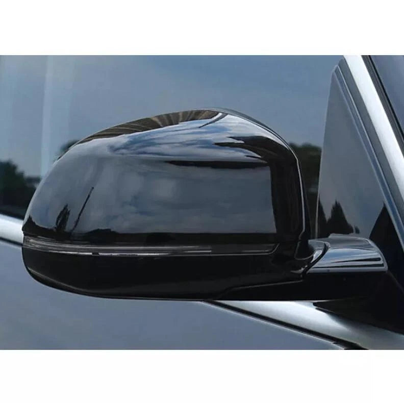 2 x Gloss Black Mirror Cover Cap for BMW X3 X4 X5 X6 (2018–2022)