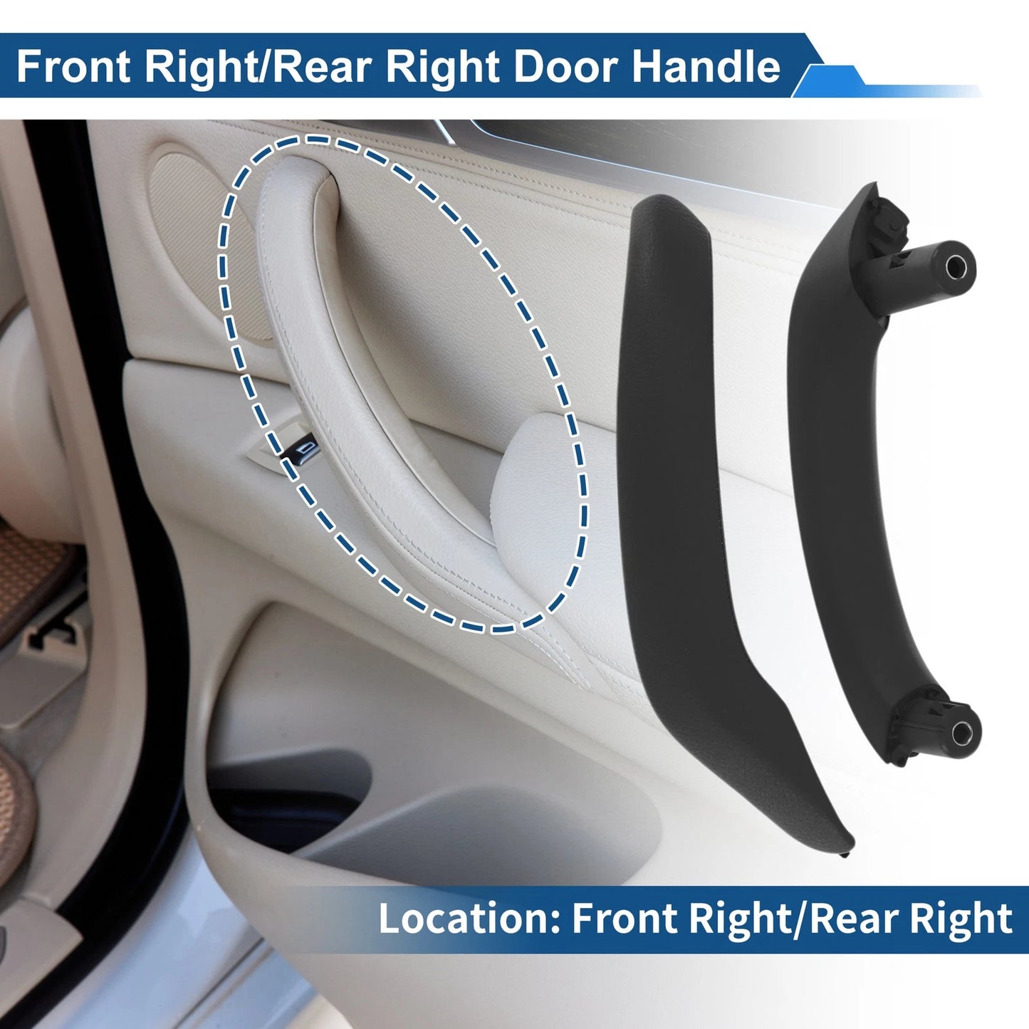 Front Driver Side Inner Door Panel Handle for BMW X3 F25 (2010-2016) Black
